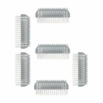 PARSA Beauty Nagelbürsten 6er Set Grau, Robuste Handwaschbürsten für Hände und Nägel