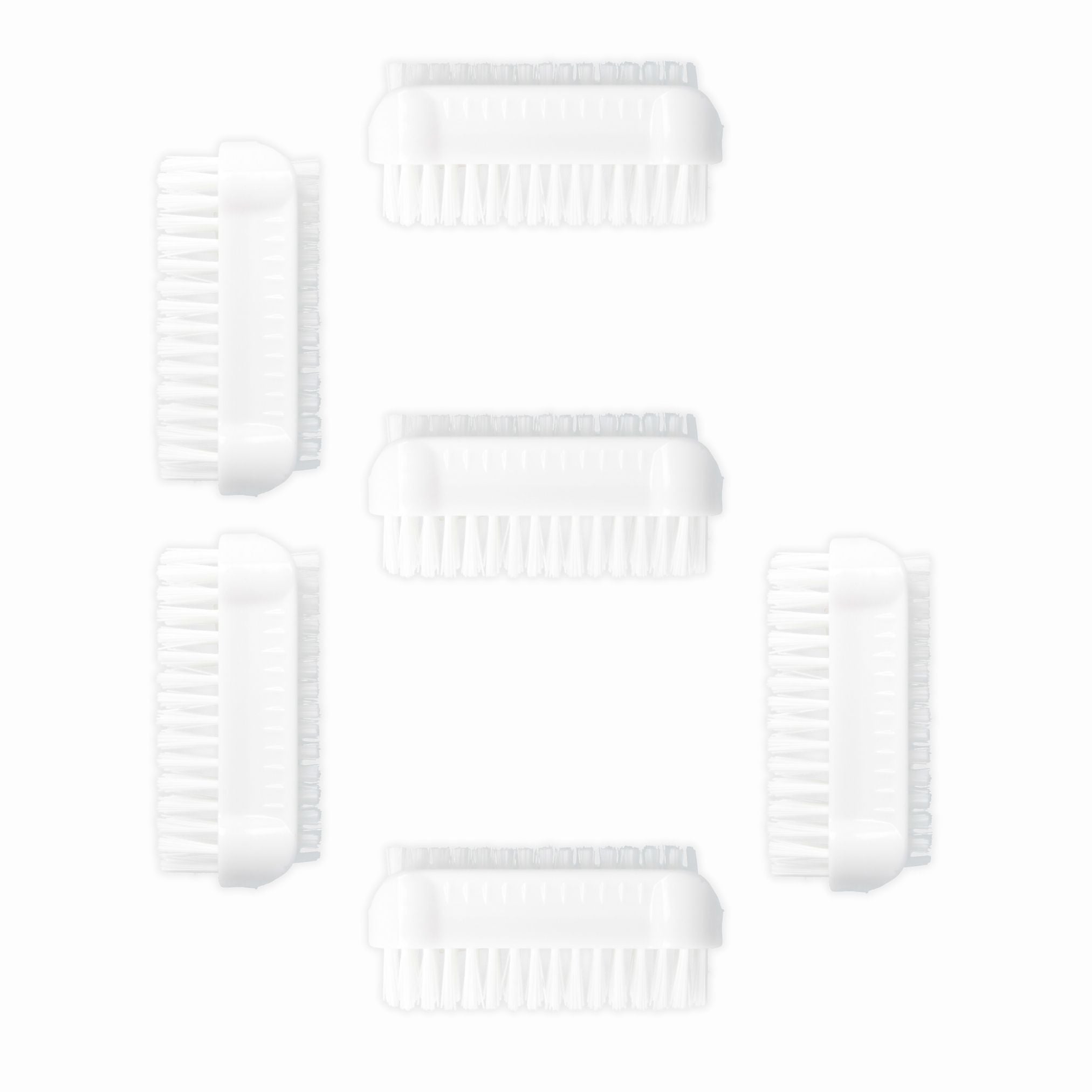 PARSA Beauty Nagelbürsten 6er Set Weiß, Klassische Handwaschbürsten für Hände und Nägel