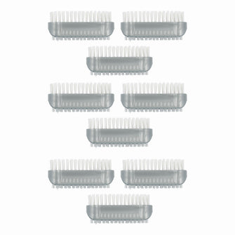 PARSA Beauty Nagelbürsten 9er Set Grau, Robuste Handwaschbürsten für Hände und Nägel