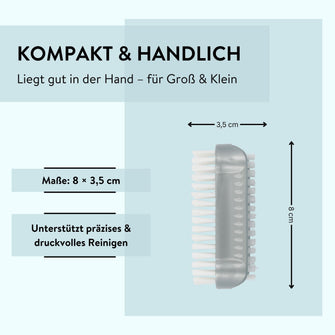 PARSA Beauty Nagelbürsten 9er Set Grau, Robuste Handwaschbürsten für Hände und Nägel