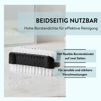 PARSA Beauty Nagelbürsten 9er Set Grau, Robuste Handwaschbürsten für Hände und Nägel