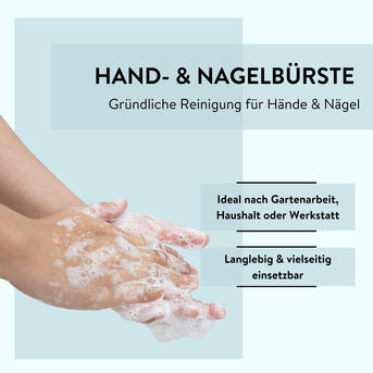 PARSA Beauty Nagelbürsten 9er Set Schwarz, Moderne Handwaschbürsten für Hände und Nägel