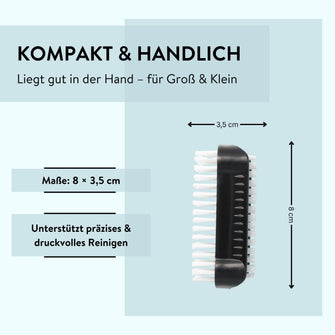 PARSA Beauty Nagelbürsten 9er Set Schwarz, Moderne Handwaschbürsten für Hände und Nägel