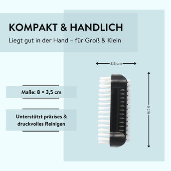 PARSA Beauty Nagelbürsten 9er Set Schwarz, Moderne Handwaschbürsten für Hände und Nägel