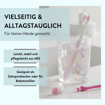 PARSA Beauty Kids Bundle Einhorn, Zahnputzbecher und Zahnbürstenköcher für Kinder im Set