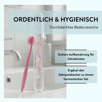 PARSA Beauty Kids Bundle Einhorn, Zahnputzbecher und Zahnbürstenköcher für Kinder im Set