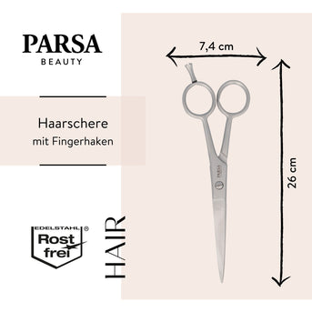 PARSA Beauty ESSENTIAL Haarschere mit Fingerhaken Profi Friseurschere
